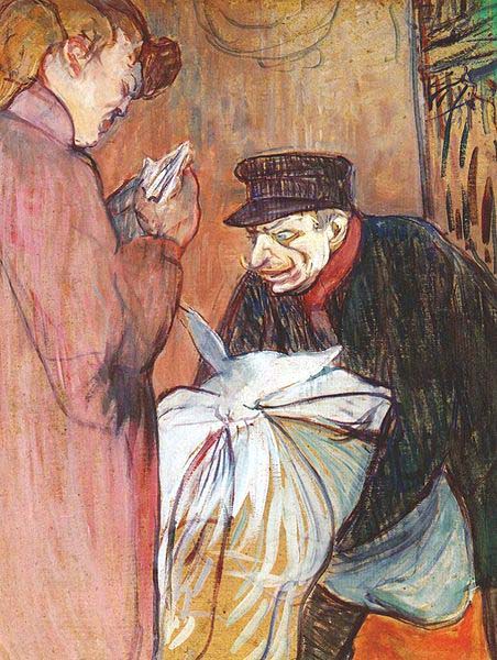 Henri de toulouse-lautrec Laundryman at the brothel